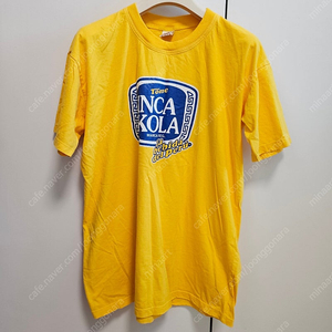 (페루)(INCA KOLA)(L사이즈) 남성 노랑 반팔 티셔츠