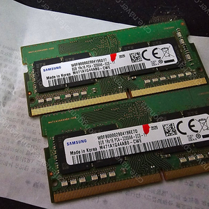 노트북용 ddr4 8gb 3200 2장 판매합니다