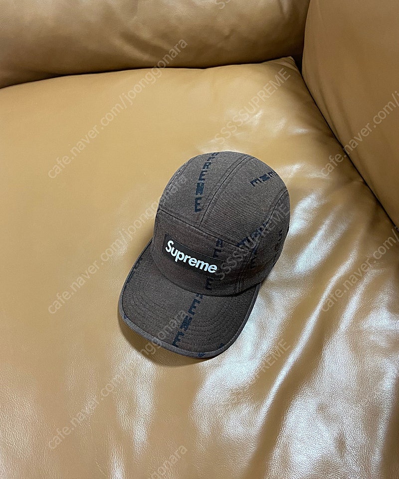 Supreme 슈프림 데님 브라운 캠프캡 모자 (Jacquard Denim Brown)