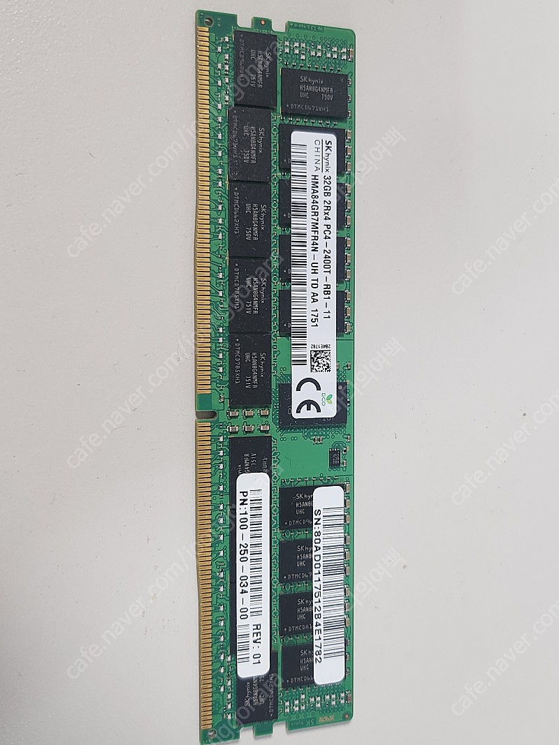 [중고]삼성전자 서버용 램 DDR4 32GB PC4-2666V(PC4-21300/REG ECC) 판매
