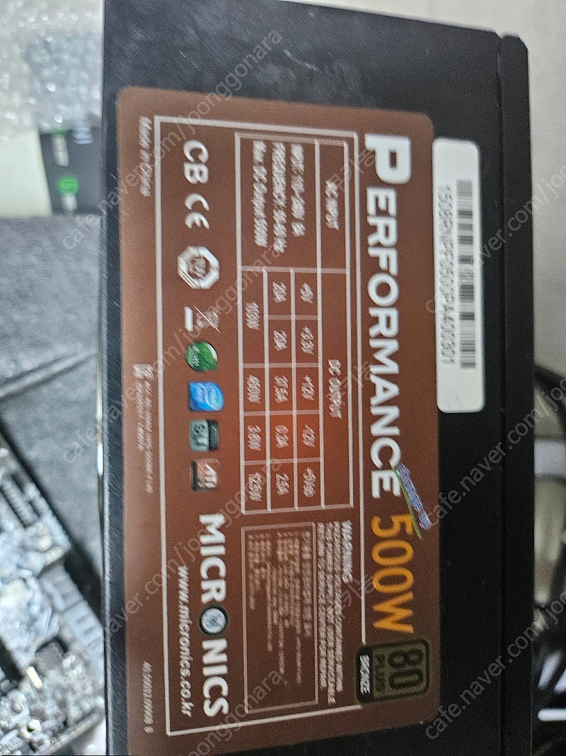 마이크로닉스 Performance 500W 80PLUS 파워