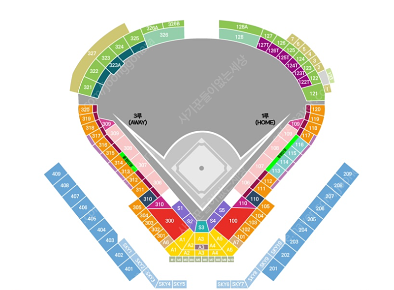 6월16일 한화 SSG [3루1층내야319블럭] 통로4연석