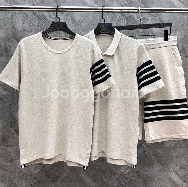 톰브라운 사선 폴로 셔츠 카라 반팔 티셔츠 2칼라--8