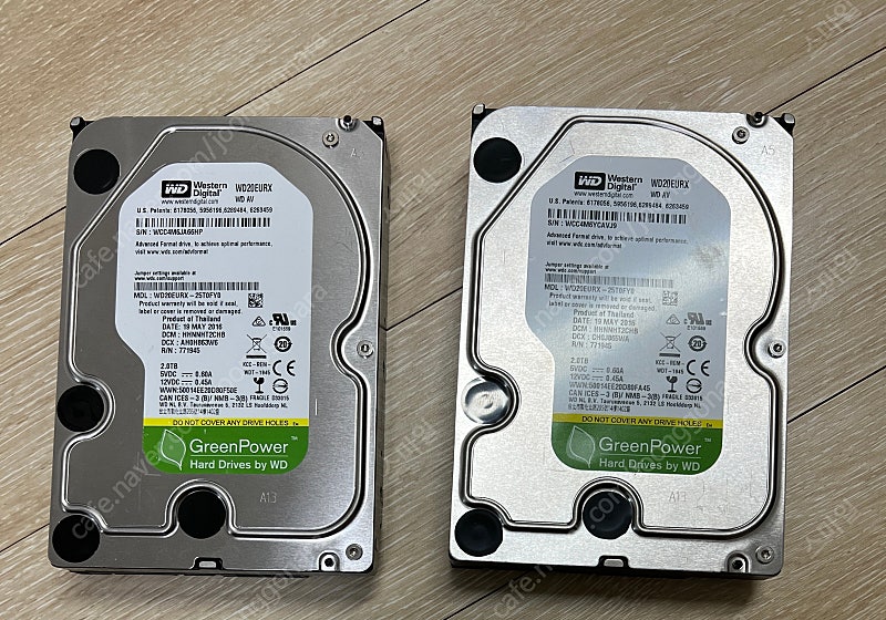 WD 하드 2테라 2개일괄 3.5 HDD 2TB