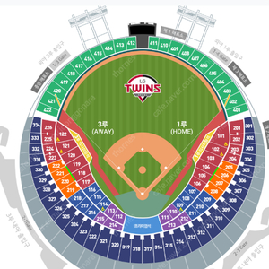 LG트윈스 VS 롯데자이언츠 일요일 16일 1루 4연석