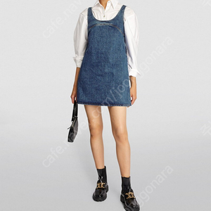 오눅 frame micro flare denim dress 프레임 데님 드레스 오눅 착용