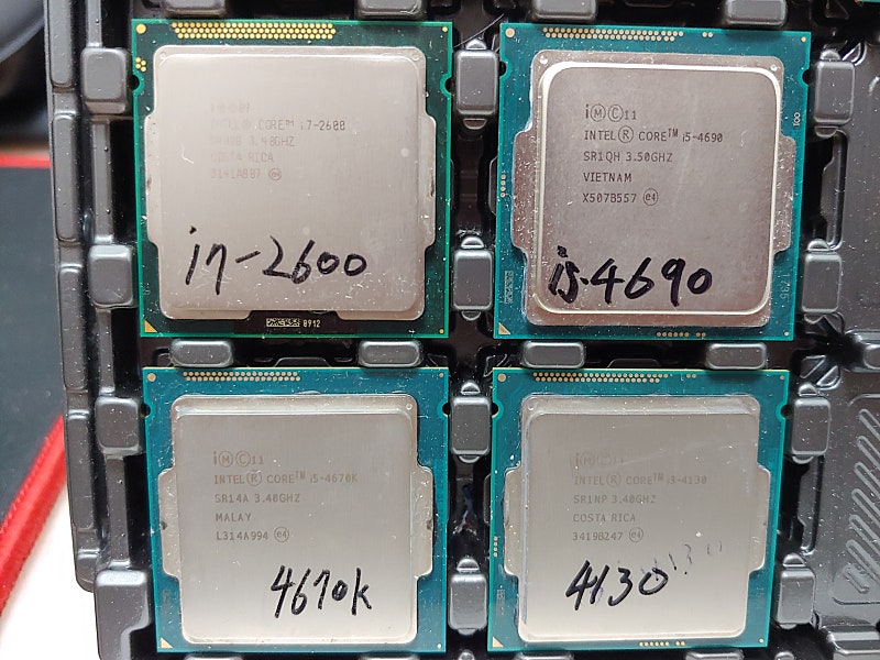 인텔 i7-2600, i5-4690, i5-4670K, i3-4130 CPU 판매합니다