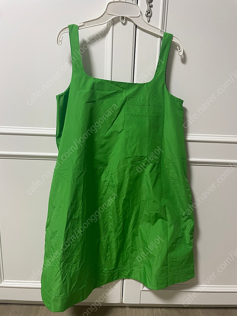 새상품)코스 컨트래스트 패널 미니 드레스