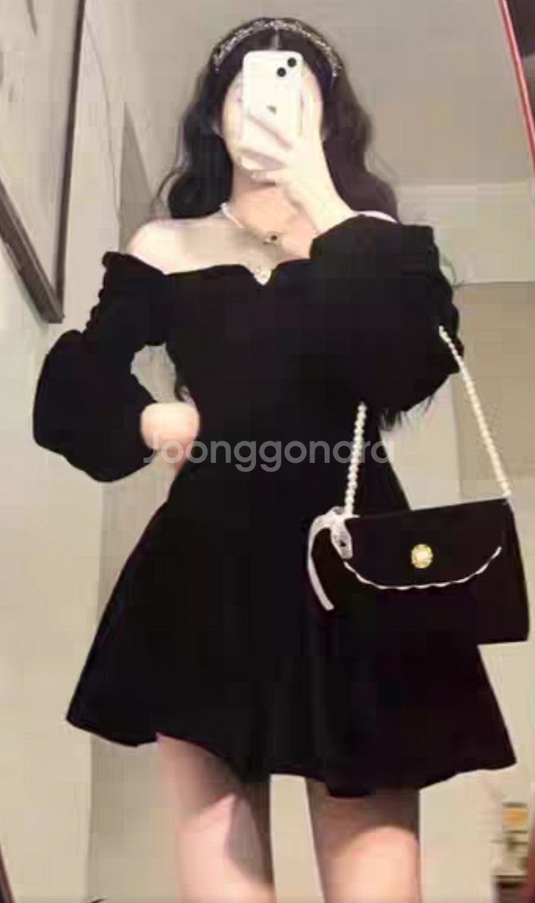 1.8 블랙 벨벳 프린세스 지뢰계 스타일 드레스 특별한...--8