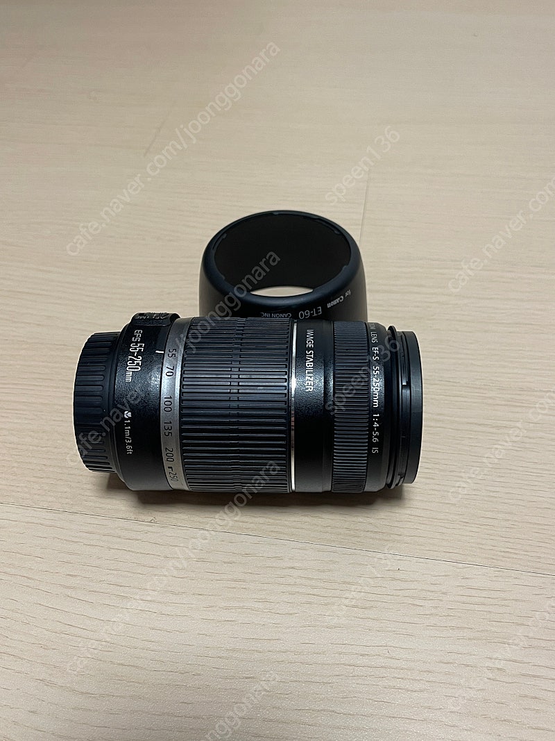 캐논 EF-S 55-250 F4-5.6 IS (헝그리망원) 17만에 팝니다