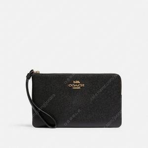 코치 스트랩 장지갑 Large Corner Zip Wristlet In Signature