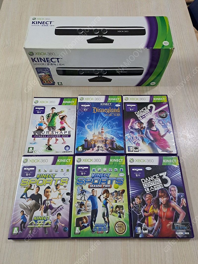 [부산][GS25택배] XBOX360 키넥트 센스 + 게임타이틀 6종 일괄 팔아요