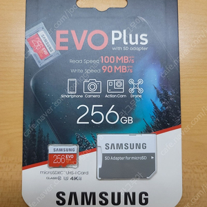 삼성 EVO PLUS 마이크로 SD카드 256GB 미개봉