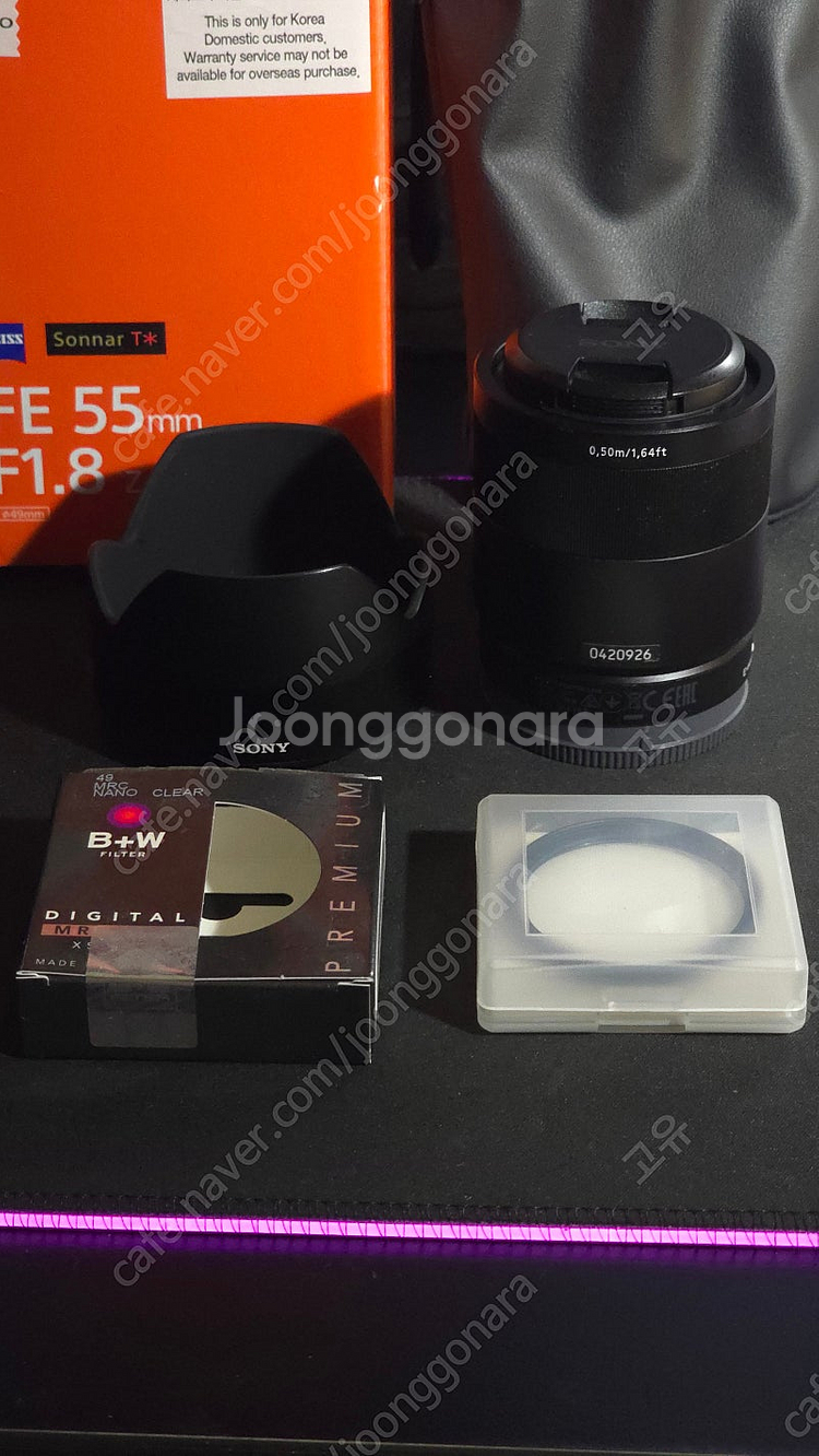Sony sel55f18z 렌즈 풀박스 + B+W 49...--1