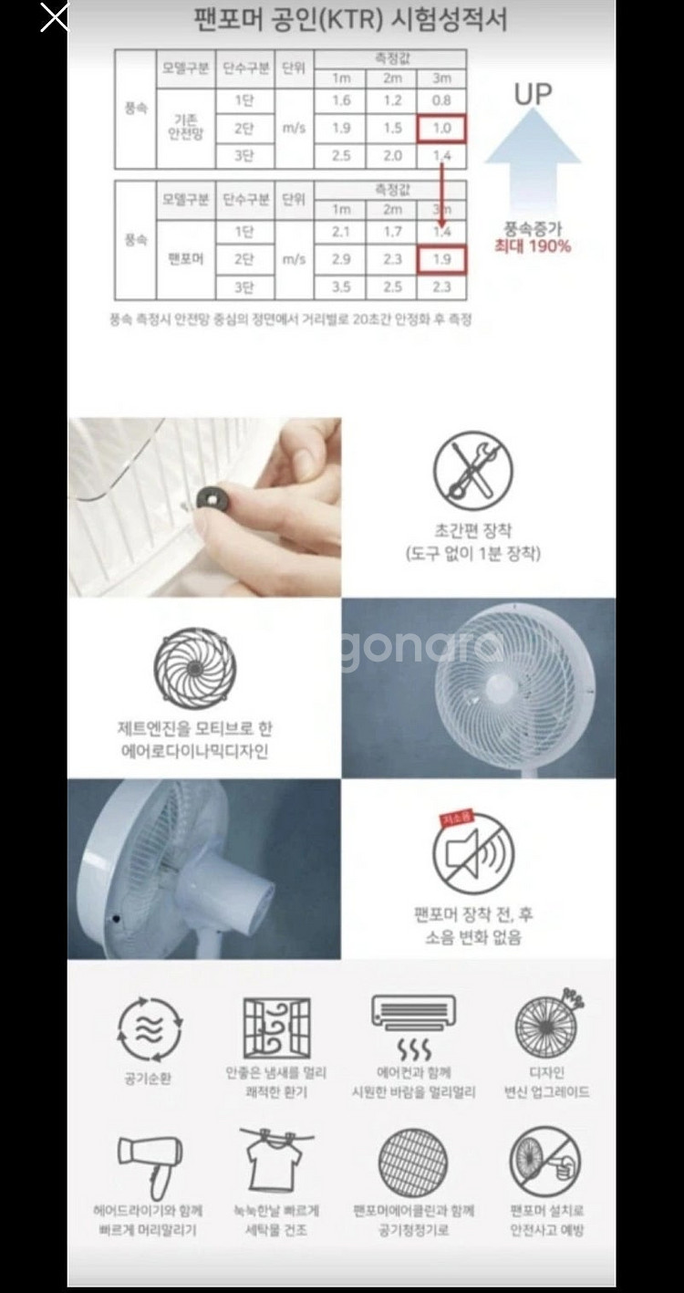 팬포머2 fm-35 14인치 선풍기 서큘레이터 커버--3