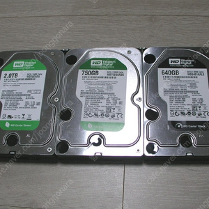 WD 3.5" 3개 일괄 2TB 750GB 640GB