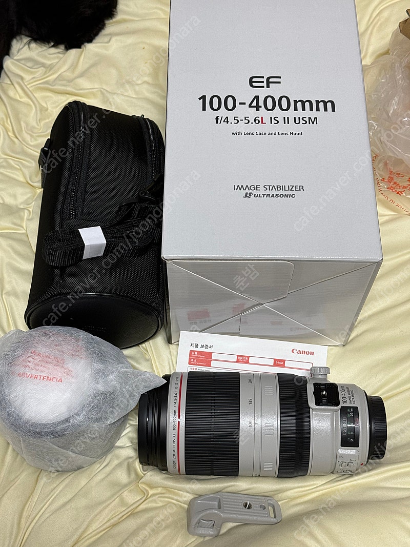 캐논 EF 100-400mm F4.5-5.6 L IS II 백사투 렌즈 (보증기간남음) 판매합니다.