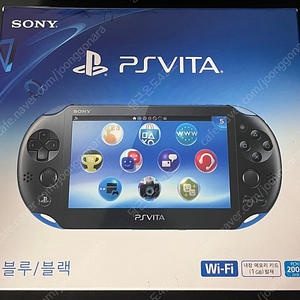 소장용 PS VITA 2세대 블루 블랙 플스 비타 거의 미사용 + 4G 메모리카드