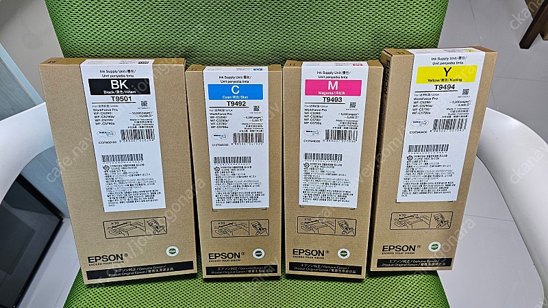 EPSON 잉크팩 T9501 T9494 T9493 T9492 4색 세트 WF-C5290 WF-C5790 판매