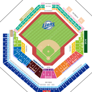 6/22 삼성 vs 두산 SKY 상단지정석 2연석 양도