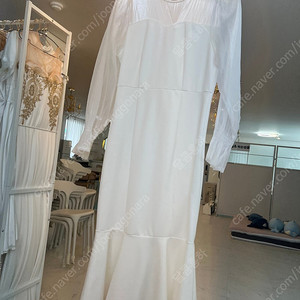 브라이덜샤워 흰색 원피스 드레스