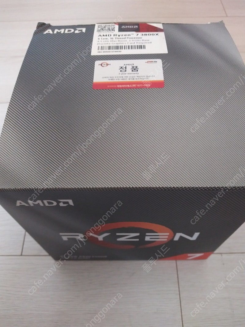 (거의 새거)AMD 라이젠 7 3800x 마티스 cpu 박스정품