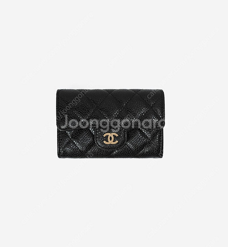 (6/8구매) 샤넬 클래식 카드 지갑 홀더 그레인드 카프스킨&골드--1