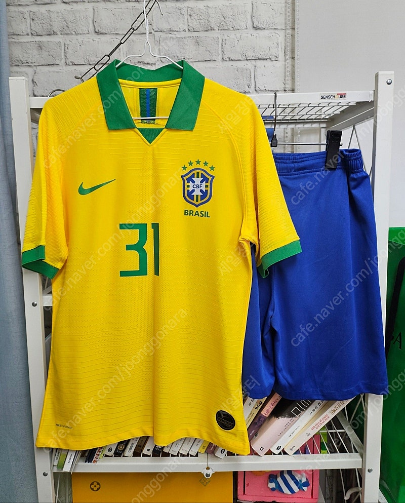 2019 브라질 나이키 홈셔츠 펠레 축구유니폼 상하의세트 여름축구복 (L100) MH89