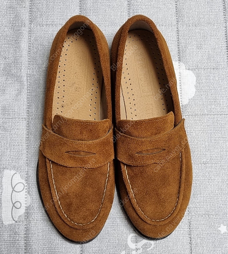 새상품 남자 구두 수제화 문스 스웨이드 페니 로퍼 LOAFER 남성 270mm 택포 80,000원