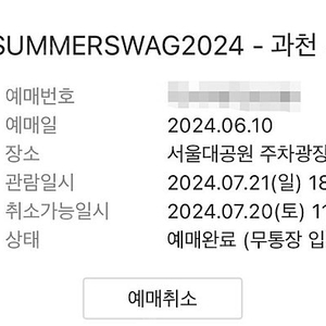 싸이 흠뻑쇼 과천(서울) 스탠딩SR 500번대 2연석 판매