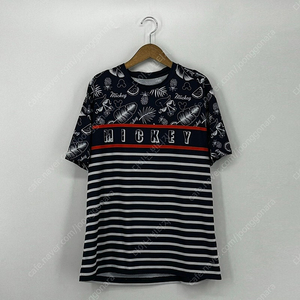 디즈니 미키마우스 하와이안 반팔 티셔츠 (105 size / NAVY)