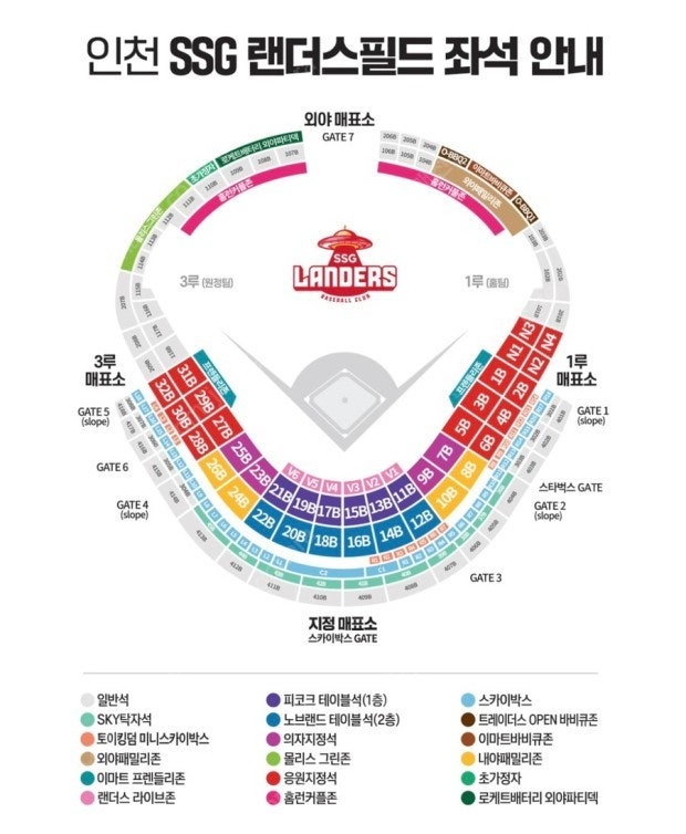 6월22일 SSG랜더스 vs NC다이노스1루 SKY탁자석 / 6월23일 SSG랜더스 VS NC다이노스 1루응지석 / 몰리스그린존 6연석 팜니다