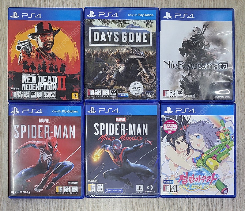 ps4 레데리2 , 데이즈곤, 스파이더맨 마일즈 모랄레스,섬란카구라 피치비치 스플래쉬