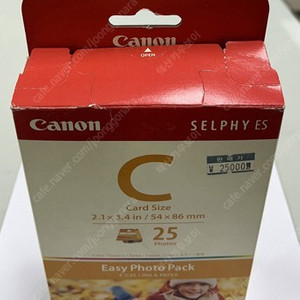 Canon Selphy ES 용 E-C25 잉크 및 인화지 25장용 팩 Ink and Paper Easy Photo Pack 판매