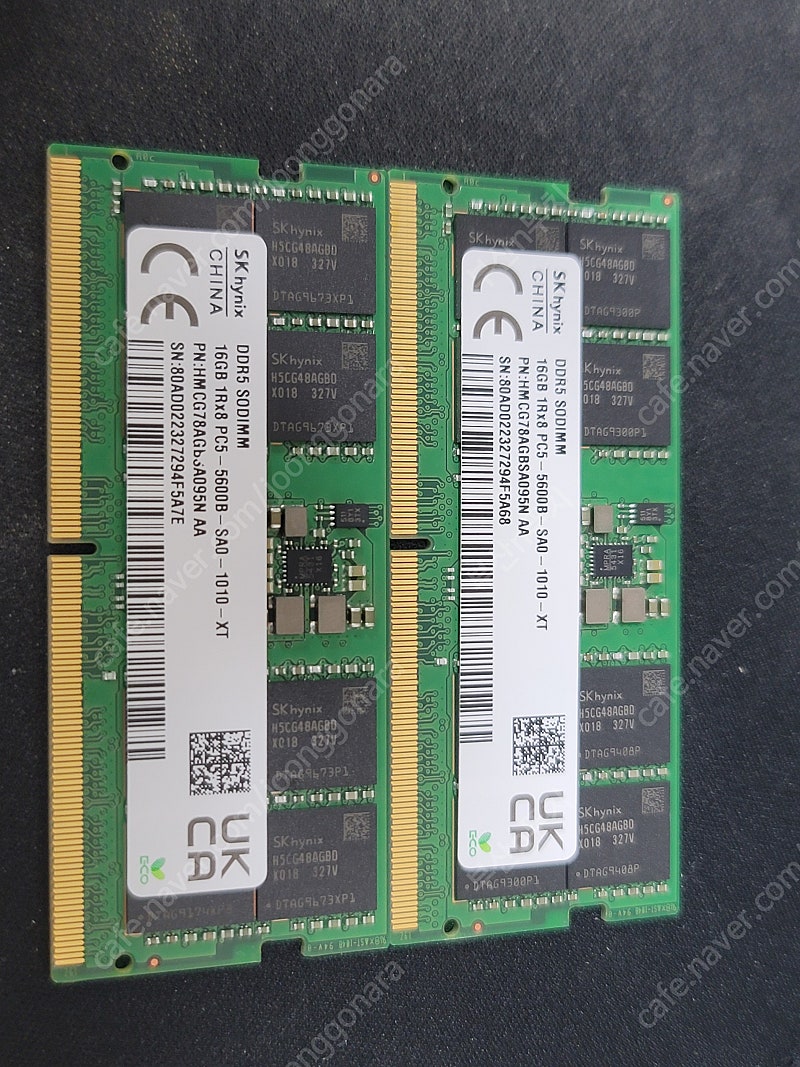하이닉스 노트북램 DDR5 5600 16G(2EA) 팝니다.