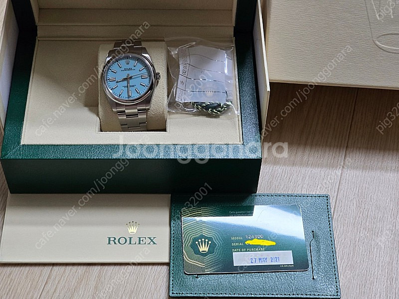 롤렉스 오이스터 퍼페츄얼 41mm 터콰이즈 124300--0