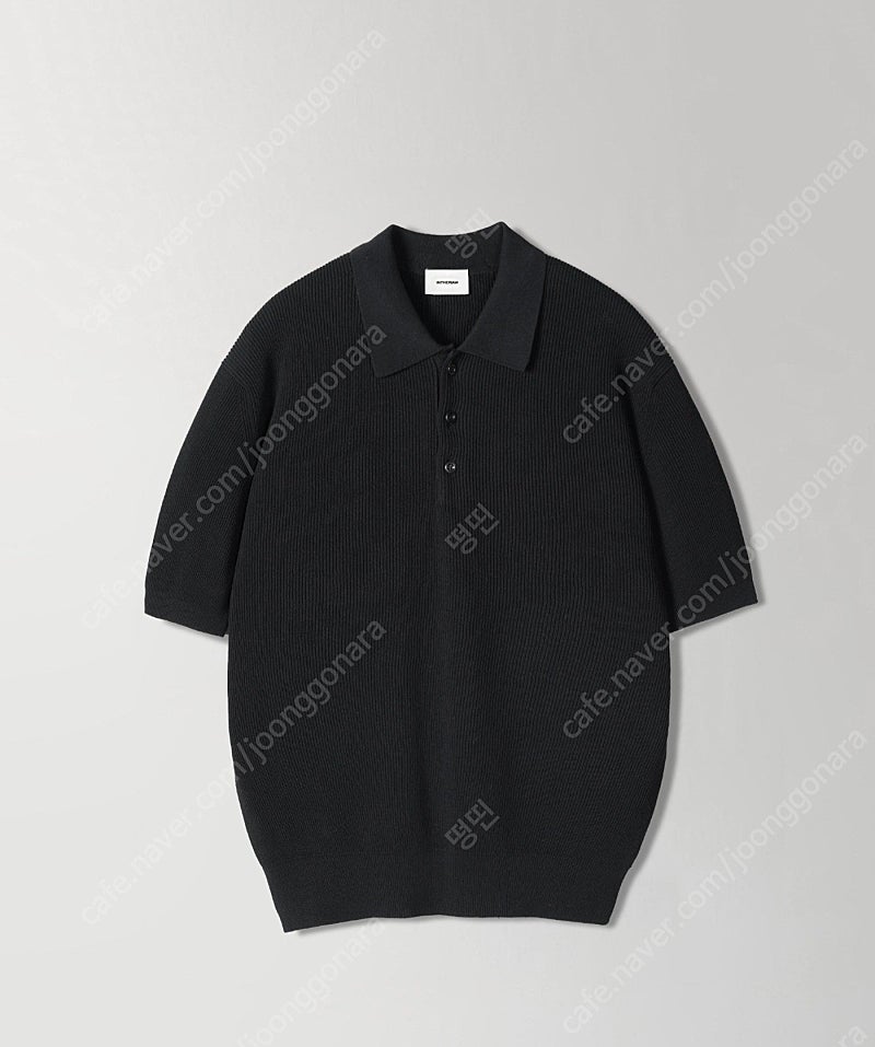 인더로우 반팔 니트 카라티 COTTON RIB HALF KNIT POLO