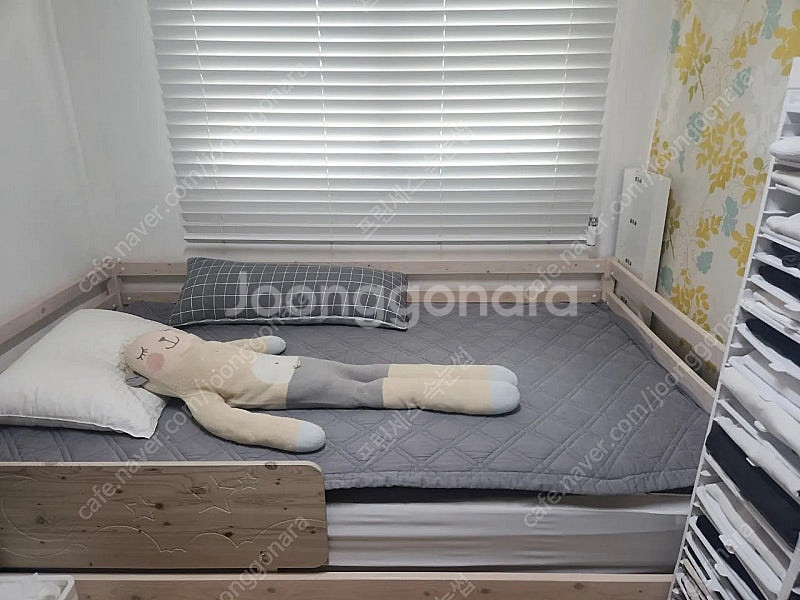 한샘그루원목침대 데이베드형 화이트워시 (매트리스포함) ...--0