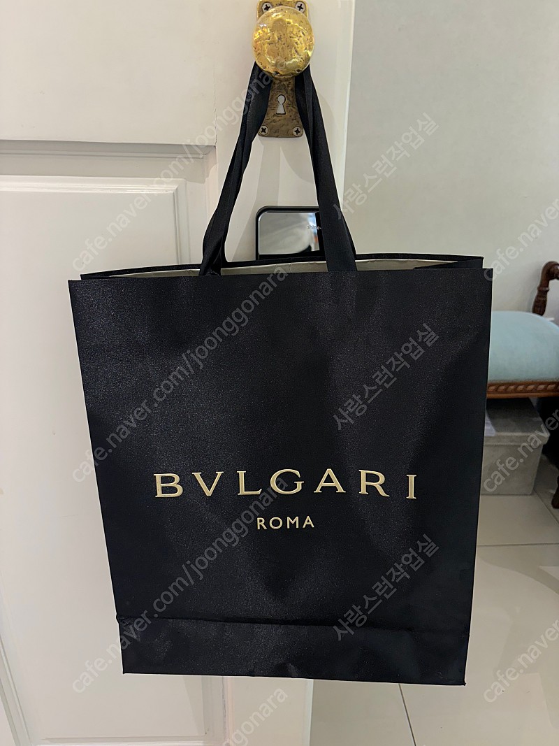 불가리BVLGARI 천소재 쇼핑백 명품쇼핑백36*42*폭13cm 실크? 프라다 천 느낌 입니다