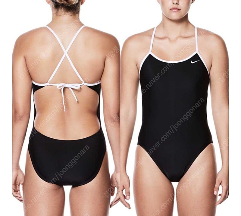 나이키 여성수영복 솔리드 크로스백 컷아웃 블랙 34사이즈 새상품 팝니다