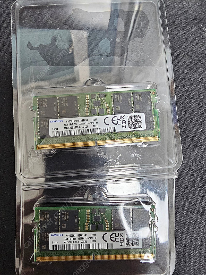 삼성 DDR5 4800 노트북용 메모리 16g 2개 팝니다.(택포)