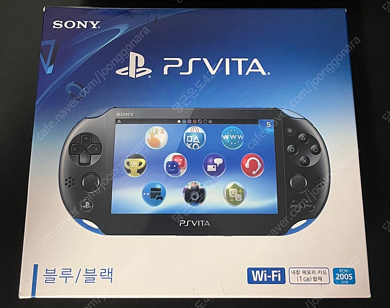 소장용 PS VITA 2세대 블루 블랙 플스 비타 거의 미사용 + 4G 메모리카드
