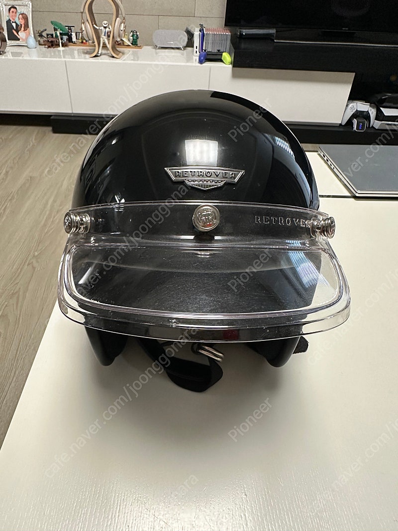 모테로스 리틀벤 유광블랙 레트로버 헬멧 L/XL(현M싸이즈 55~57cm)+썬바이져