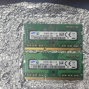 노트북용 DDR3 12800 저전력 4기가램 2장 팝니다.