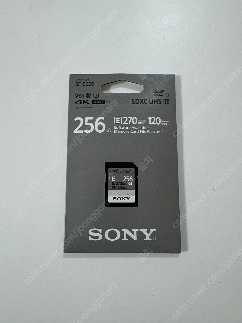 소니 정품 SD카드 256GB sf-e256 미개볼 판매합니다.