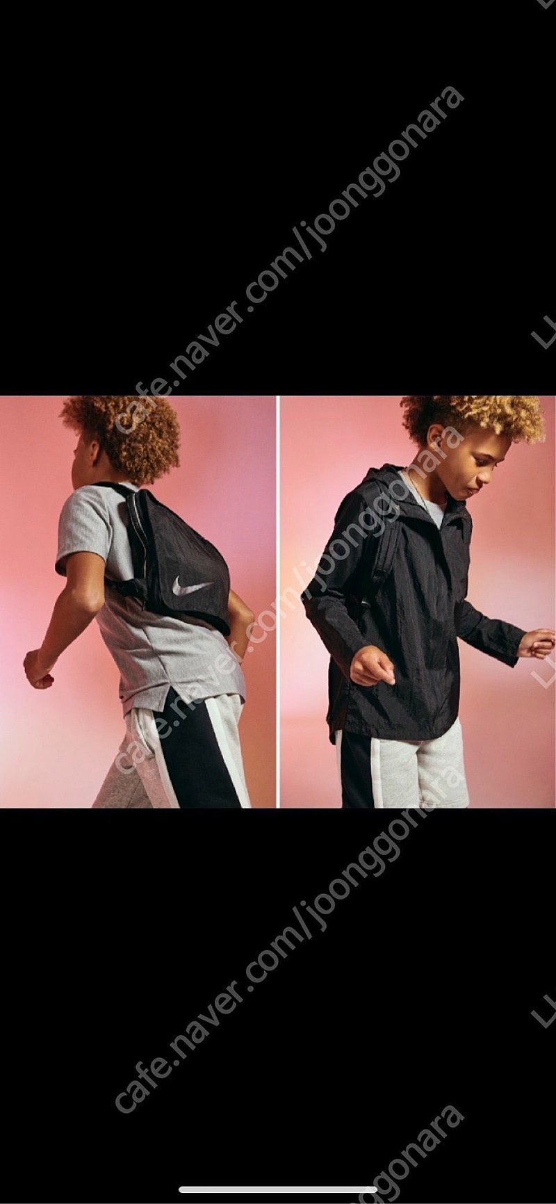 [M] 나이키 키즈 가방 변신 바람막이 테크팩 자켓 바람막이 (10-11세)