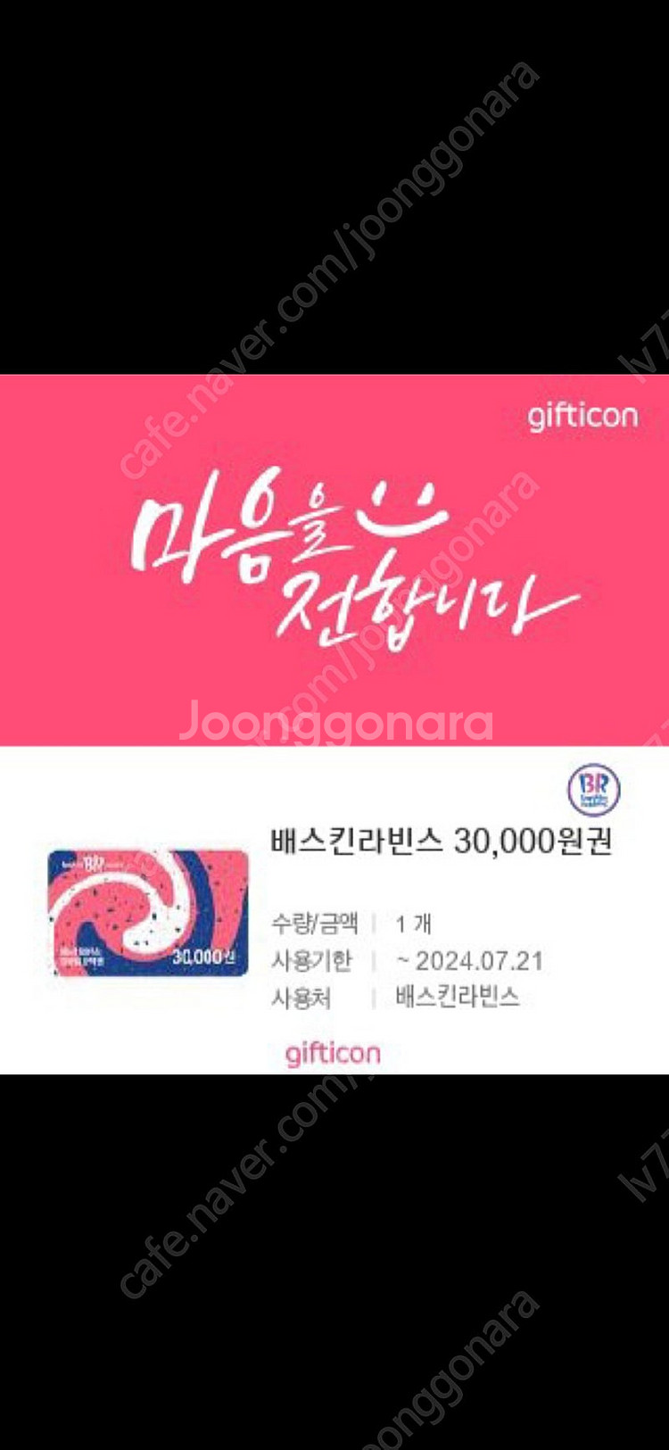 베스킨라벤스 3만원 권--0