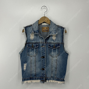 빈티지 크롭 청자켓 베스트 조끼 (XL size / DENIM)