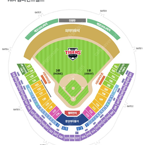 6월23일 일요일 광주 기아타이거즈 vs 한화이글스 외야잔디석 2인 2연석