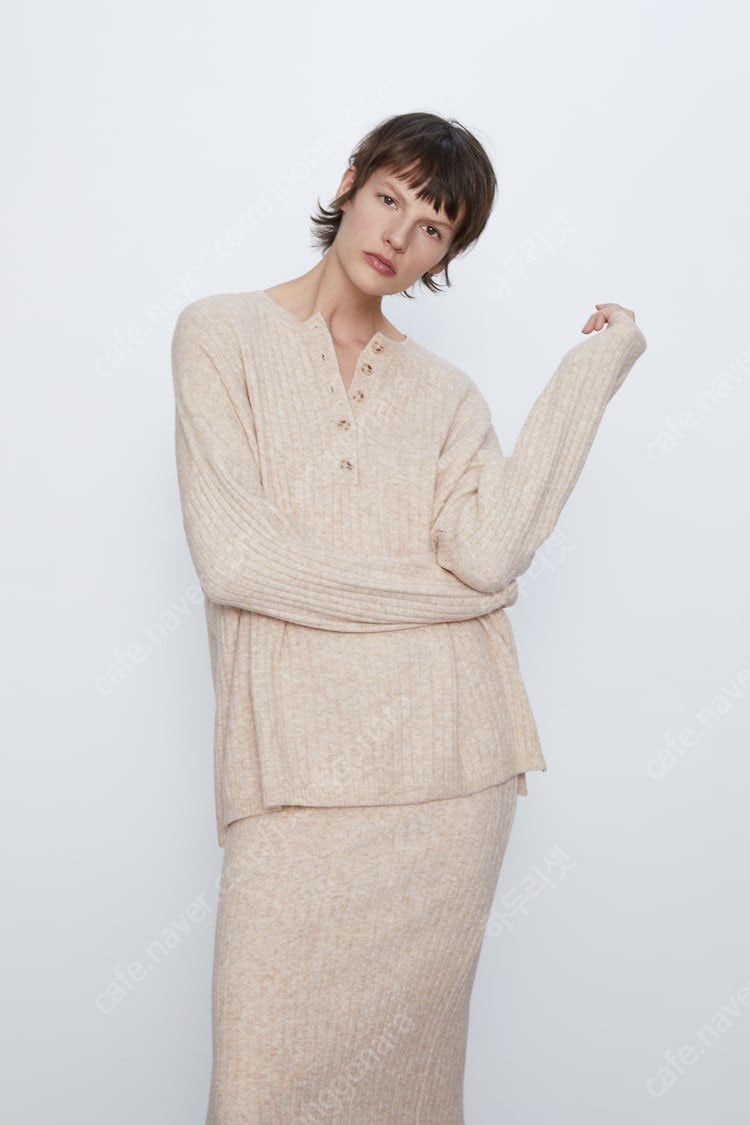 자라 Zara 오버사이즈 니트 스커트 셋업 새상품 스웨터